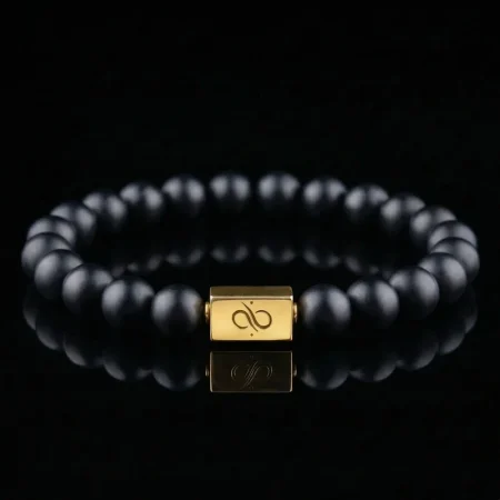 MATTE ONYX GOLD VERMEIL BRACELET I (10MM) SALE PRICE460 USD