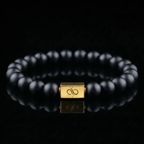 MATTE ONYX GOLD VERMEIL BRACELET I (10MM) SALE PRICE460 USD